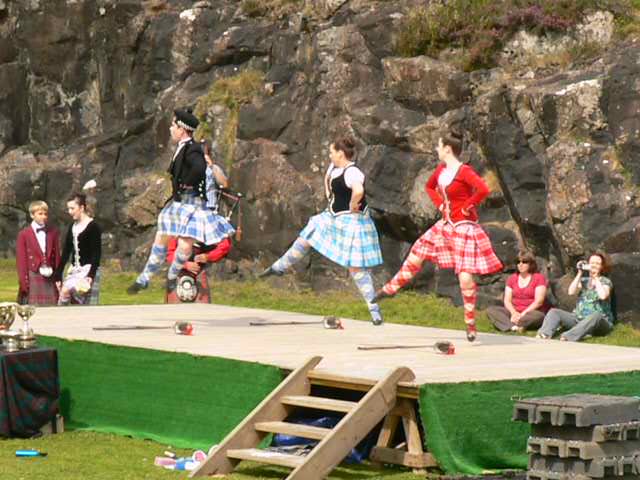 The highland dancers had their own competition underway